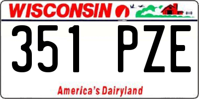 WI license plate 351PZE