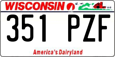 WI license plate 351PZF