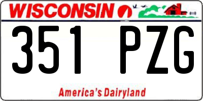 WI license plate 351PZG