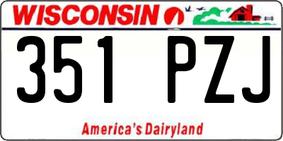 WI license plate 351PZJ