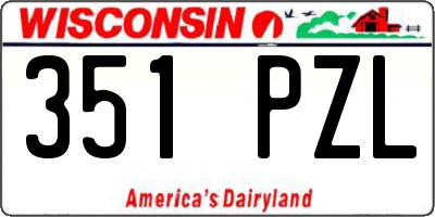 WI license plate 351PZL