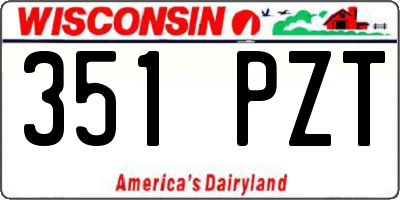 WI license plate 351PZT