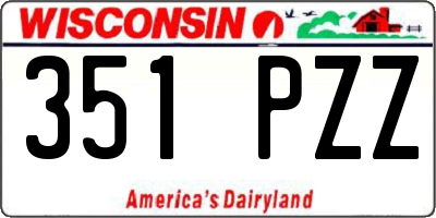 WI license plate 351PZZ
