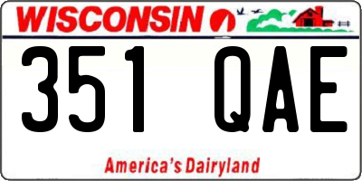 WI license plate 351QAE