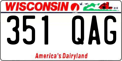WI license plate 351QAG