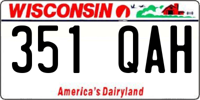 WI license plate 351QAH