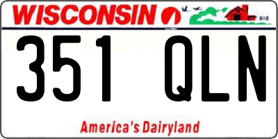 WI license plate 351QLN