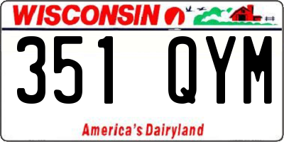 WI license plate 351QYM