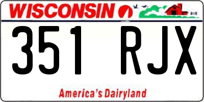 WI license plate 351RJX