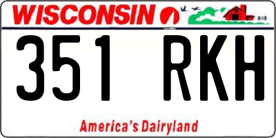 WI license plate 351RKH