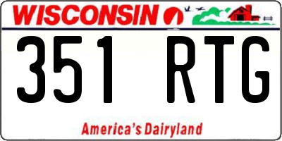 WI license plate 351RTG