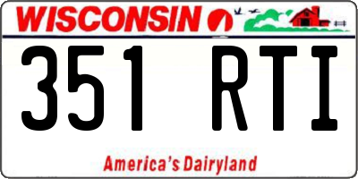 WI license plate 351RTI