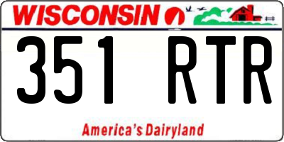 WI license plate 351RTR