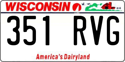 WI license plate 351RVG