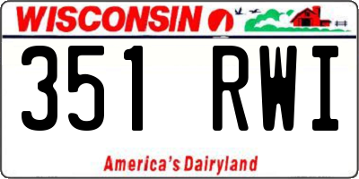 WI license plate 351RWI