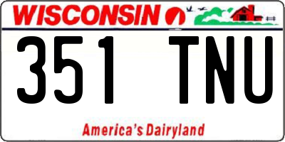 WI license plate 351TNU
