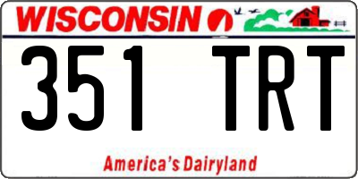 WI license plate 351TRT