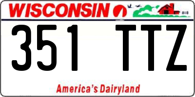 WI license plate 351TTZ