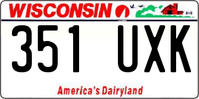 WI license plate 351UXK