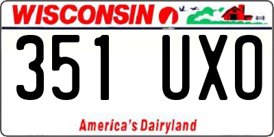 WI license plate 351UXO