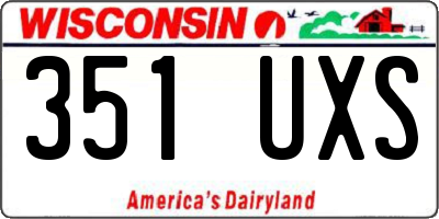 WI license plate 351UXS