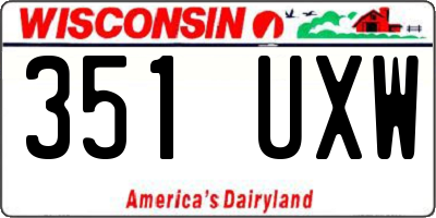 WI license plate 351UXW
