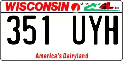 WI license plate 351UYH