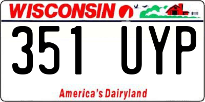 WI license plate 351UYP