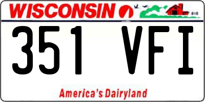 WI license plate 351VFI