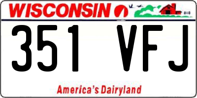 WI license plate 351VFJ