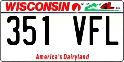 WI license plate 351VFL