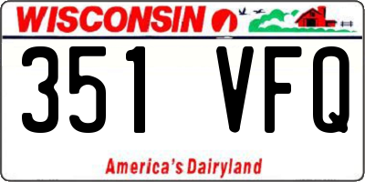 WI license plate 351VFQ