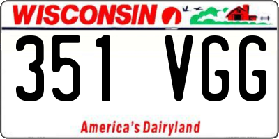 WI license plate 351VGG