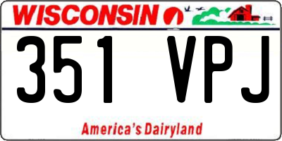 WI license plate 351VPJ