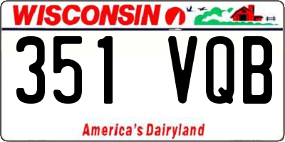 WI license plate 351VQB