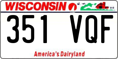 WI license plate 351VQF