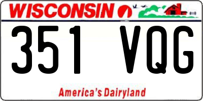 WI license plate 351VQG