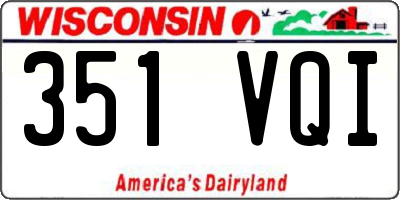 WI license plate 351VQI