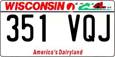 WI license plate 351VQJ