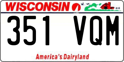 WI license plate 351VQM