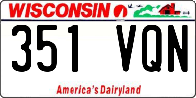 WI license plate 351VQN