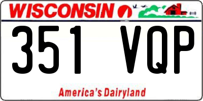WI license plate 351VQP