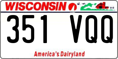 WI license plate 351VQQ