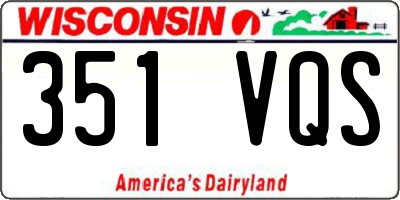 WI license plate 351VQS