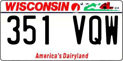 WI license plate 351VQW