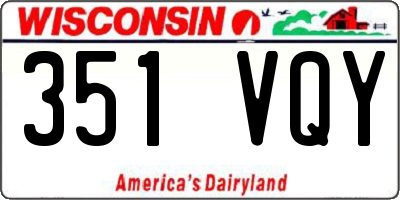 WI license plate 351VQY