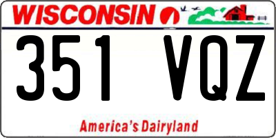 WI license plate 351VQZ