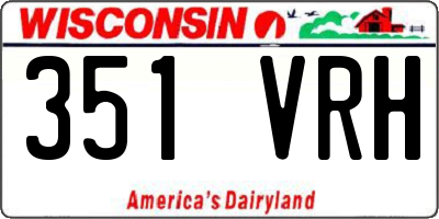 WI license plate 351VRH