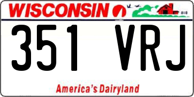 WI license plate 351VRJ