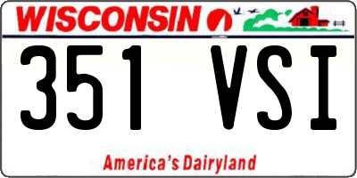WI license plate 351VSI
